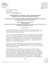 Johnsonk@Nyphil.Org DAVID ROBERTSON to RETURN