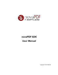 Novapdf SDK User Manual