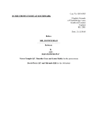 R-V-BAE Sentencing Remarks