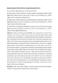 Spatial Analysis of the Electrical Energy Demand in Greece