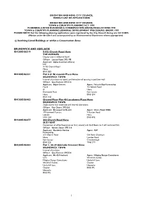 1 A) Involving Listed Buildings Or Within a Conservation Area