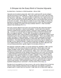 A Glimpse Into the Scary World of Vaccine Adjuvants
