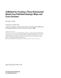 A Method for Creating a Three Dimensional Model from Published Geologic Maps and Cross Sections