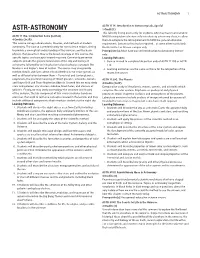Astr-Astronomy 1