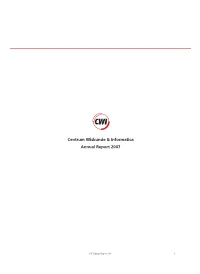 Centrum Wiskunde & Informatica Annual Report