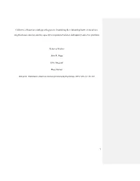 Collective Efficacy As a Task Specific Process