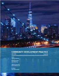 COMMUNITY DEVELOPMENT PRACTICE Fall 2018 Issue 22