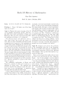Math 105 History of Mathematics