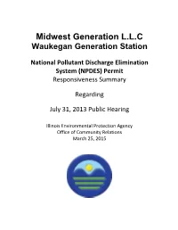 Midwest Generation LLC Waukegan Generating Station
