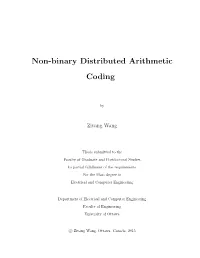 Non-Binary Distributed Arithmetic Coding