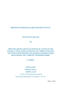 Published UTS RFP 26Th Feb'21