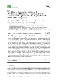 The Effect of Gamma Irradiation on the Physiochemical Properties Of