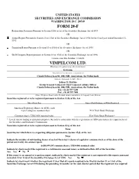 Vimpelcom Ltd