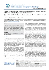 A Case of Spontaneous Bacterial Peritonitis After Radiofrequency