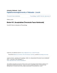 Binder 021, Bucephalidae [Trematoda Taxon Notebooks]