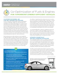 Co-Optimization of Fuels & Engines