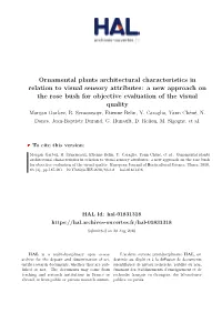 Ornamental Plants Architectural Characteristics in Relation to Visual