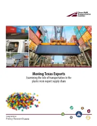 The Plastic Resin Export Supply Chain