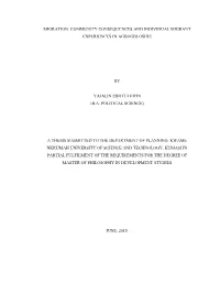 Migration: Community Consequences and Individual Migrant Experiences in Agbogbloshie