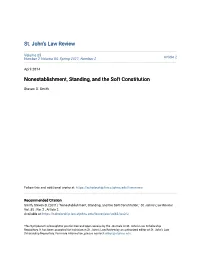 Nonestablishment, Standing, and the Soft Constitution