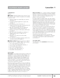 Worktext Audio Script Lección 1