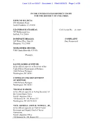 Complaint in Di Liscia V. Austin