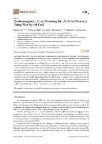 Electromagnetic Sheet Forming by Uniform Pressure Using Flat Spiral Coil