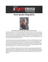 Event Speaker Biographies