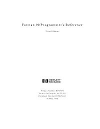 Fortran 90 Programmer's Reference