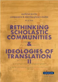 Medieval Worlds Comparative & Interdisciplinary Studies