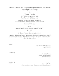 Orbital Varieties and Unipotent Representations of Classical