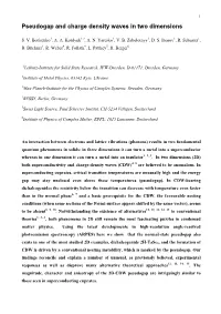Pseudogap and Charge Density Waves in Two Dimensions