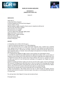 Recipe of the Week: 06/05/2020 Spanakopita (Spinach And