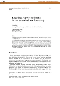 Locating P/Poly Optimally in the Extended Low Hierarchy