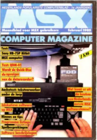 Msx Computer Magazine 01.Pdf