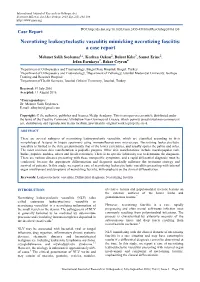 Necrotizing Leukocytoclastic Vasculitis Mimicking Necrotizing Fasciitis: a Case Report