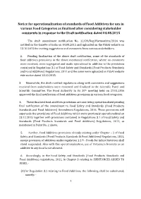 Notice Dated 20 Th June 2016 for Operationalization of Standards Of