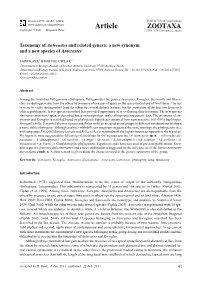 Taxonomy of Anterastes and Related Genera: a New Synonym and a New Species of Anterastes