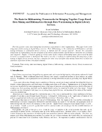 A Research Agenda for Bibliomining: Data Mining for Libraries