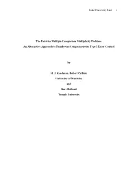 False Discovery Rate 1 the Pairwise Multiple