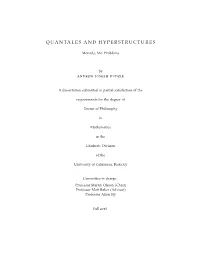 Quantales and Hyperstructures