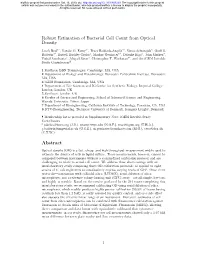 Robust Estimation of Bacterial Cell Count from Optical Density
