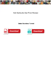 Add Starbucks Star from Receipt
