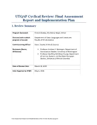 Finnish Studies Program Previous Review