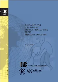 Guidance for Identifying Populations at Risk from Mercury Exposure