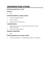 Information Items