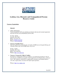 LGBT Student Resource Guide