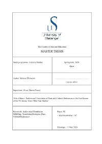 Master Thesis