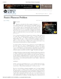 Putin's Plutocrat Problem | Foreign Affairs