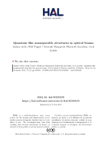 Quantum–Like Nonseparable Structures in Optical Beams Andrea Aiello, Falk Töppel, Christoph Marquardt, Elisabeth Giacobino, Gerd Leuchs